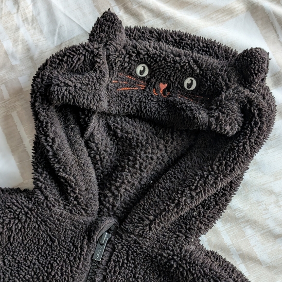 ✨3 for $20✨ Toddler Fleece Kitty Cat Hoodie - Picture 3 of 4